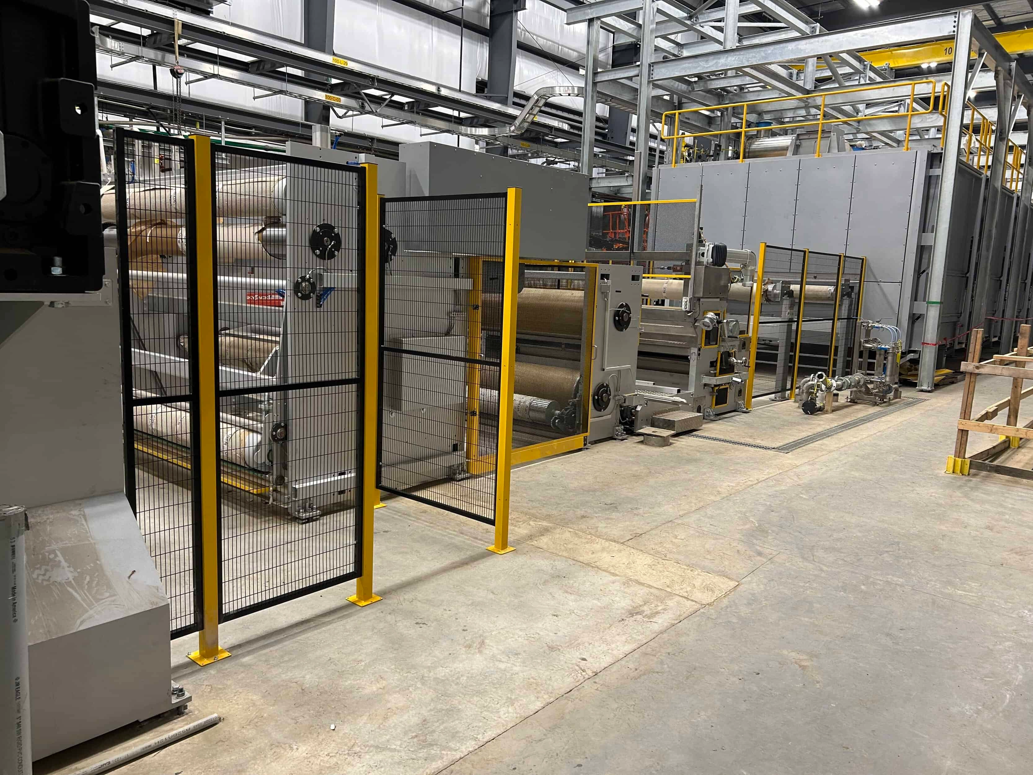 Industrial machinery inside a factory setting.